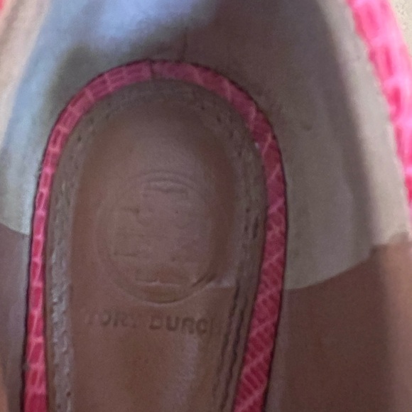 Tory Burch Mini Miller Ballet Flat Melon Micro Tejus Lizard embossed women's 5M - Picture 2 of 8